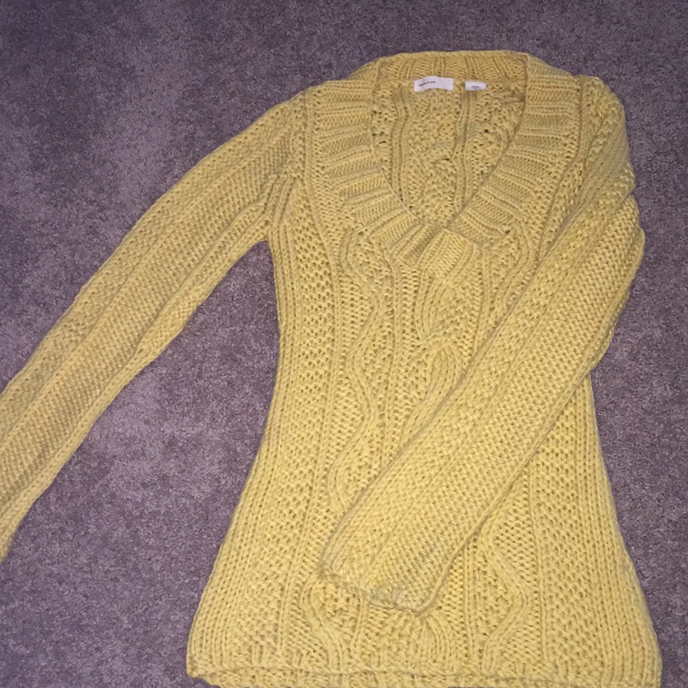 Anthropologie “Sleeping on Snow” Yellow Sweater